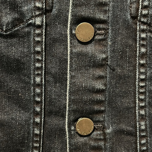 Calvin Klein Jeans Trucker Classic Blue Wash Denim Jacket Size XS - Picture 3 of 6